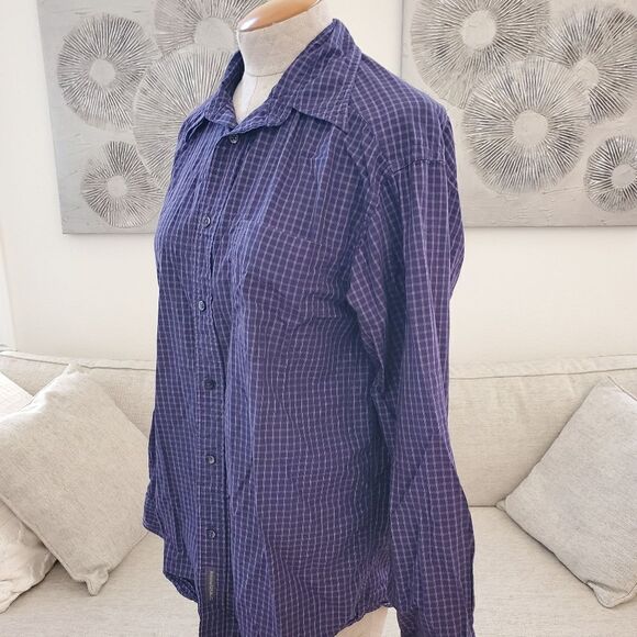 Banana Republic Long Sleeve Button Front Classic Fit Shirt Size Med - Picture 3 of 10